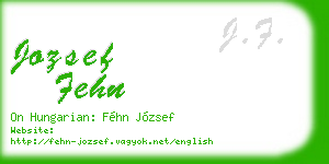 jozsef fehn business card